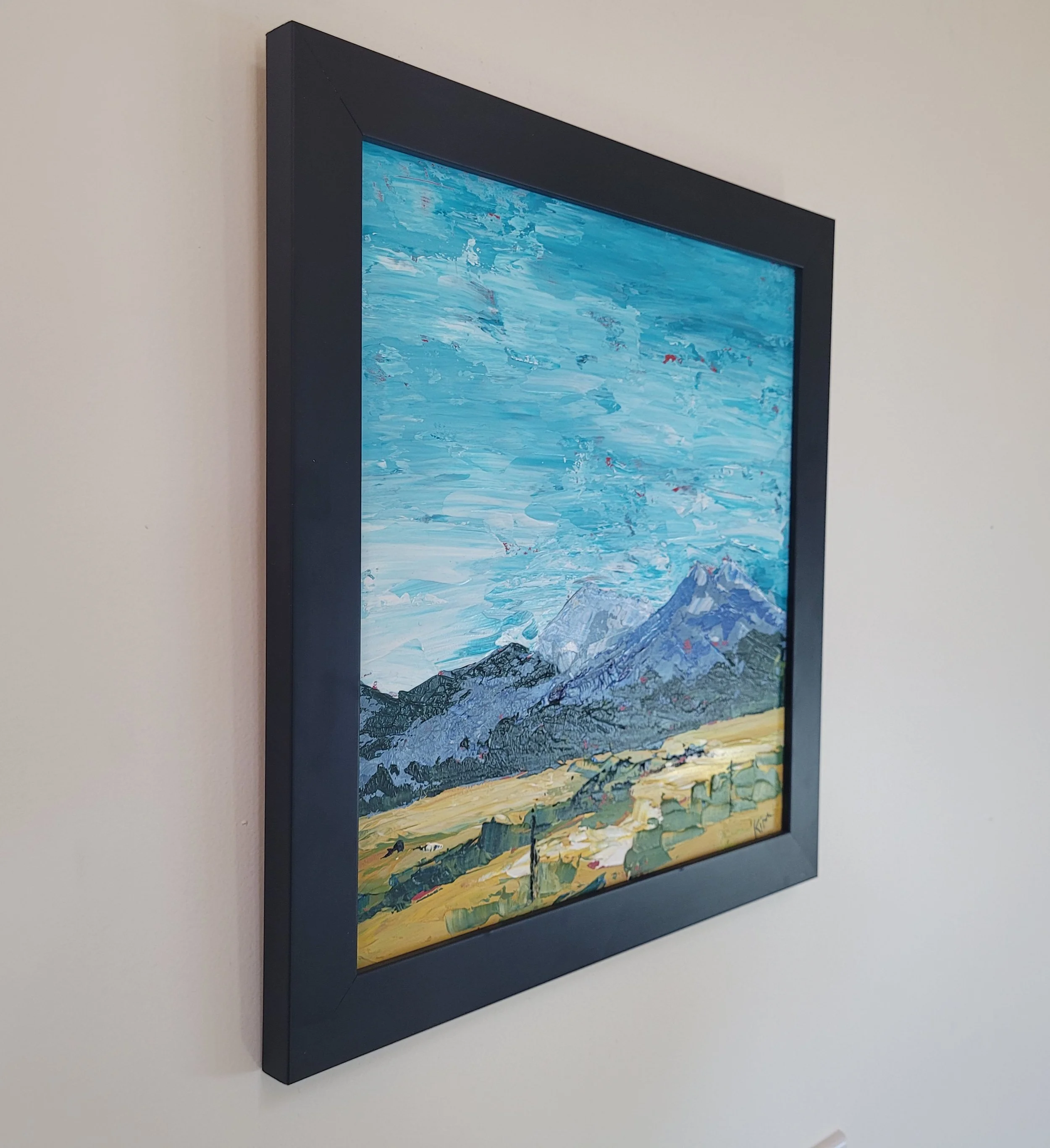 Alpine Reflections - Original Mountain Landscape Painting 12x12